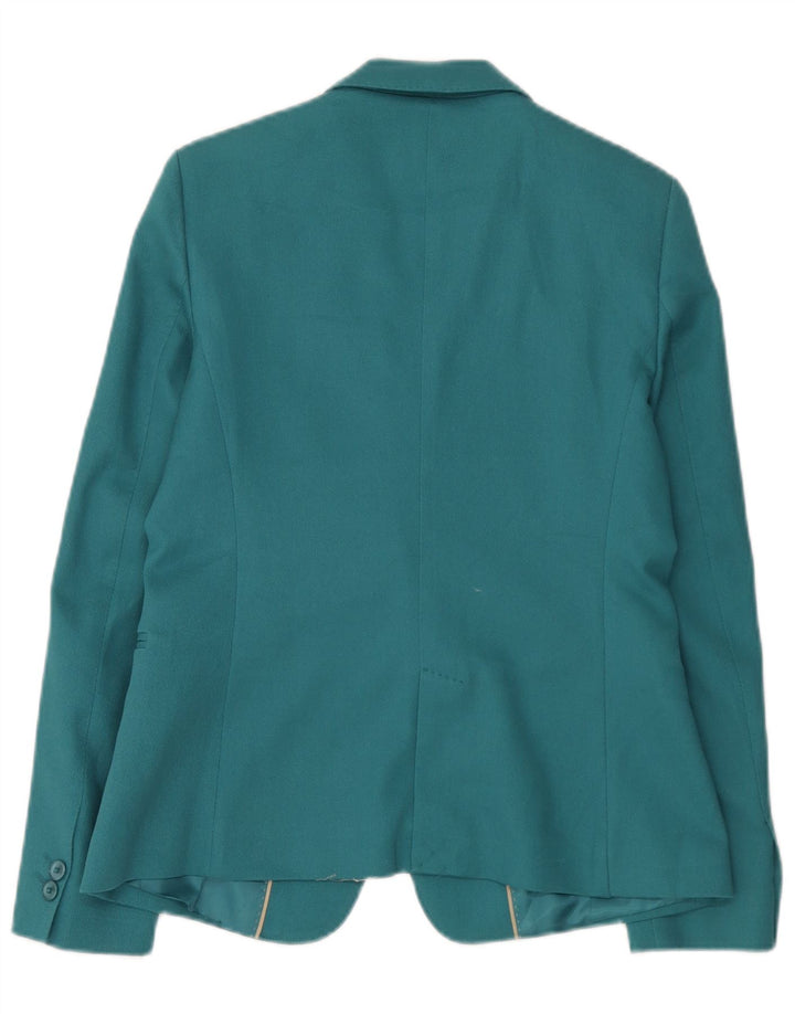 Massimo Dutti Jachetă Blazer Femei 1 Buton EU 40 Bumbac Albastru Mediu