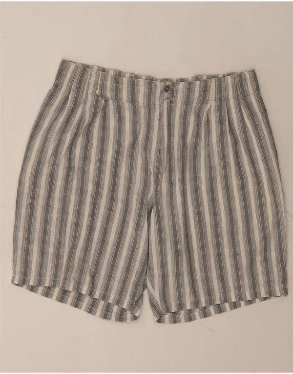 POP 84 Pantaloni scurți chino pentru bărbați W38 XL Gri cu dungi