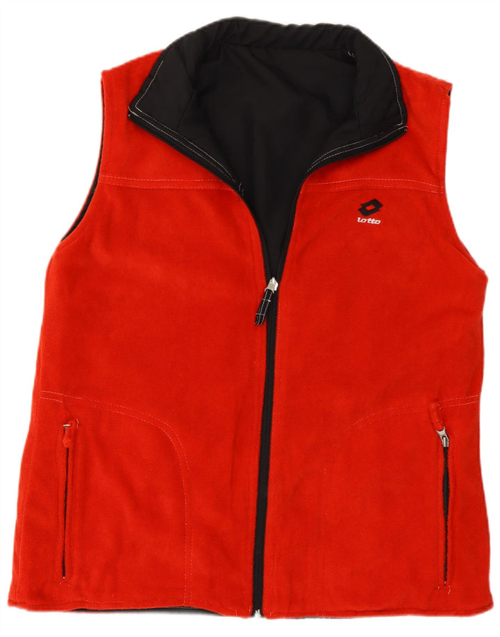 Gilet Lotto pentru bărbați, reversibil, mic, negru, poliester color bloc