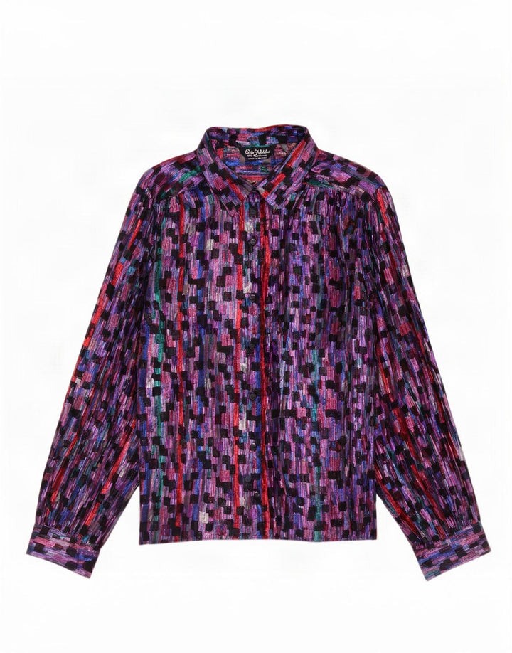 Bluză cămașă pentru femei Elsie Whiteley UK 16 mare, multicoloră, geometrică