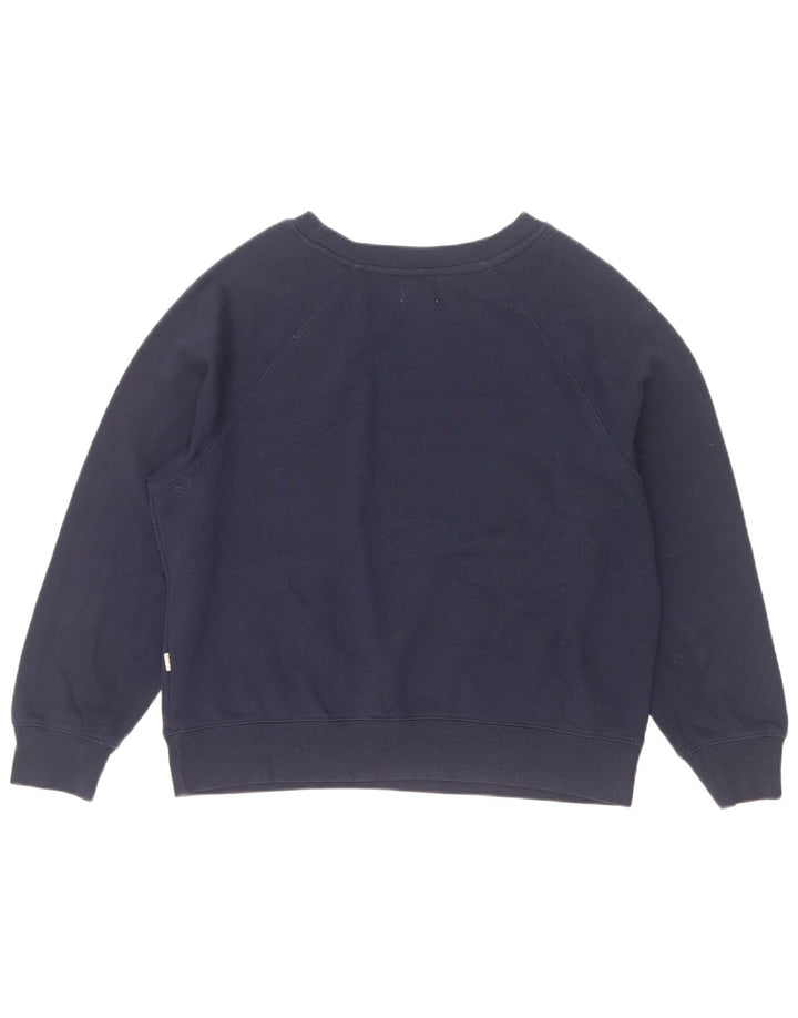 Strock Pulover cu grafic pentru femei UK 12 Medium bleumarin Bumbac