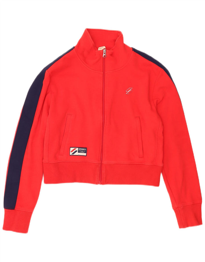 Jachetă Superdry pentru femei Crop Trening Top Jacket UK 14, mare, roșu, color block