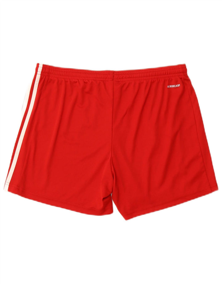 Pantaloni scurți sport Aeroready ADIDAS pentru femei Marea Britanie 16/18 Poliester roșu mare