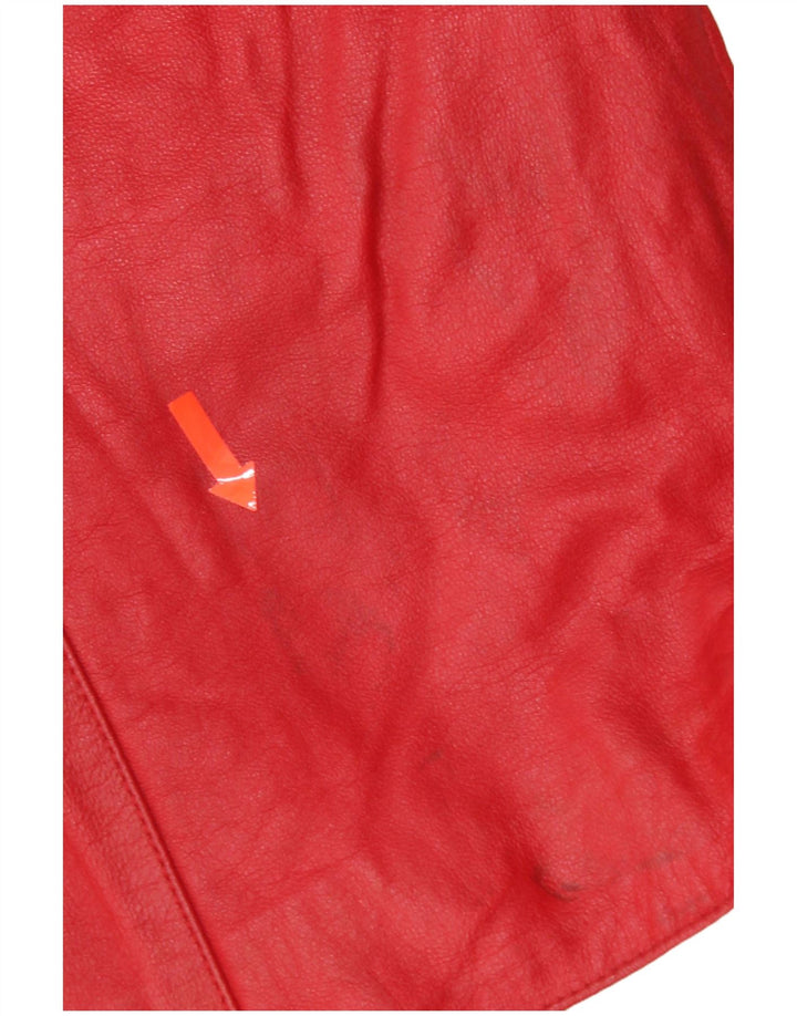Palton din piele D'Enver pentru femei UK 18 XL, piele roșie