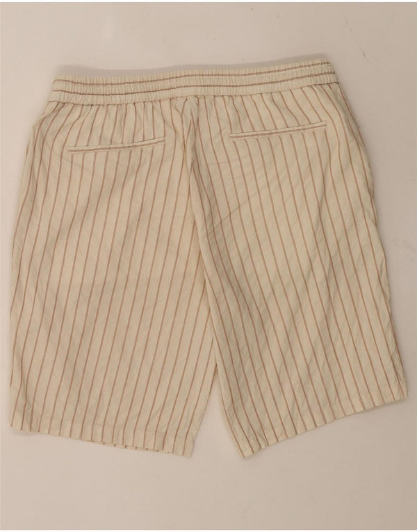Pantaloni scurți chino pentru bărbați Zara, mari W32, bumbac cu dungi bej