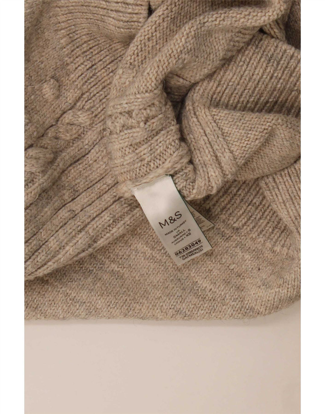 Pulover cu gât țestoasă pentru femei Marks & Spencer UK 10 Mic Bej