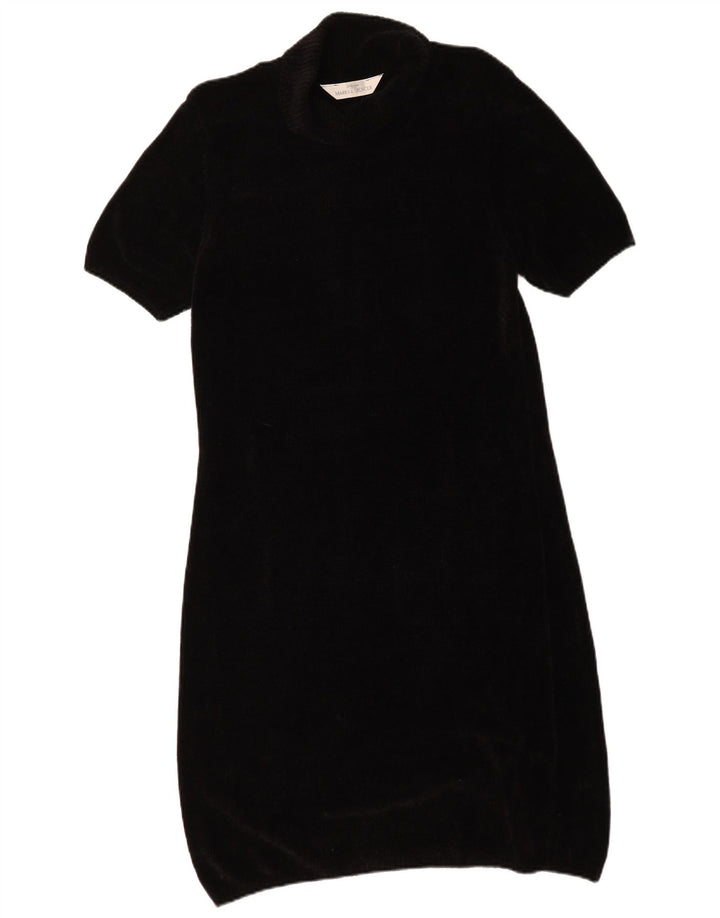 Rochie pulover cu mânecă scurtă pentru femei Marks & Spencer UK 12 Medium Black