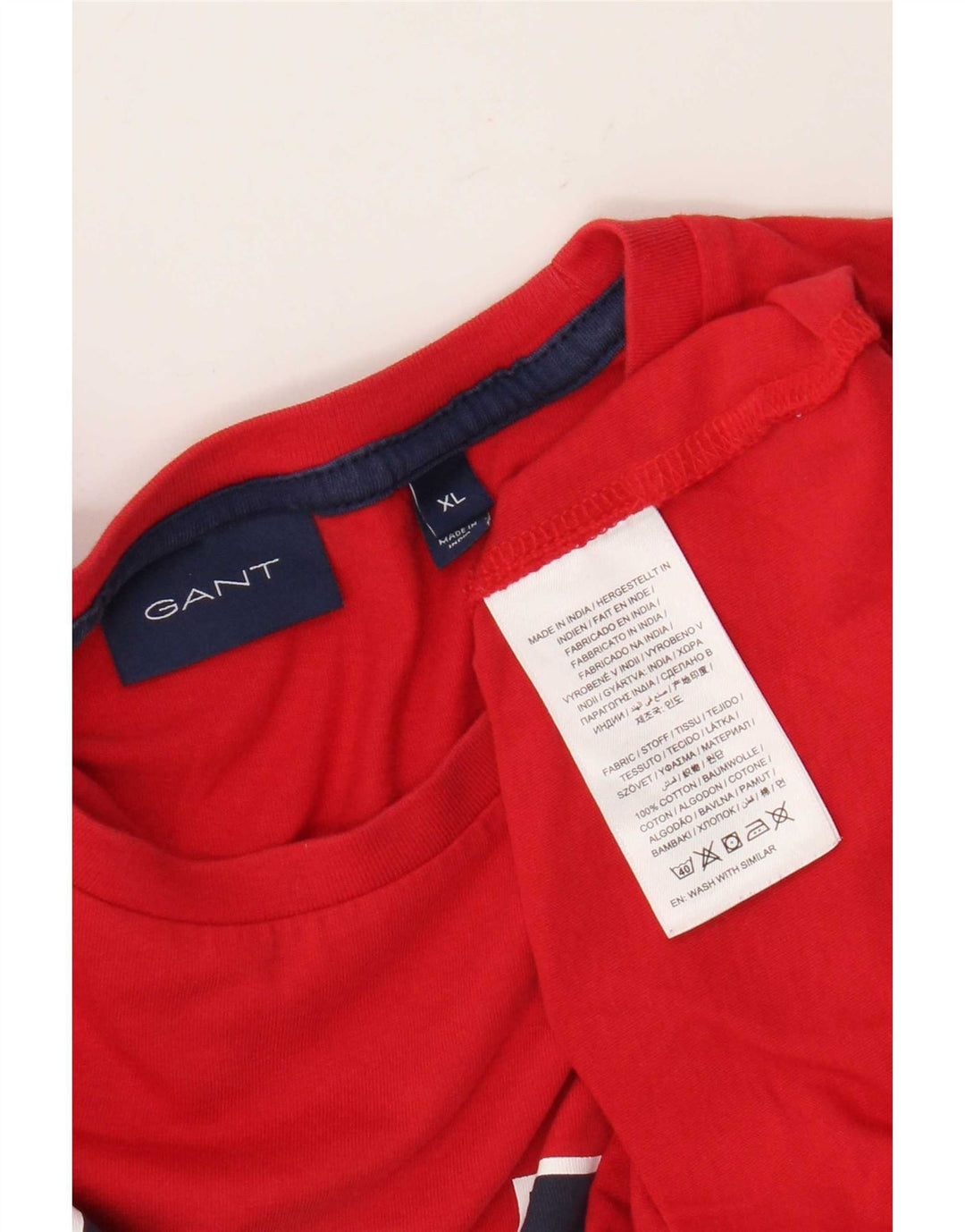 Tricou grafic pentru bărbați Gant Top XL Bumbac roșu