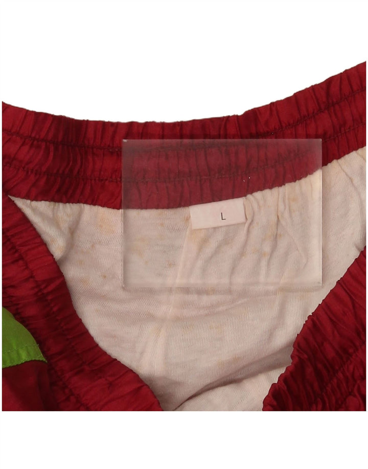 Pantaloni de trening vintage pentru bărbați Joggeri mari, roșii, blocuri de culoare