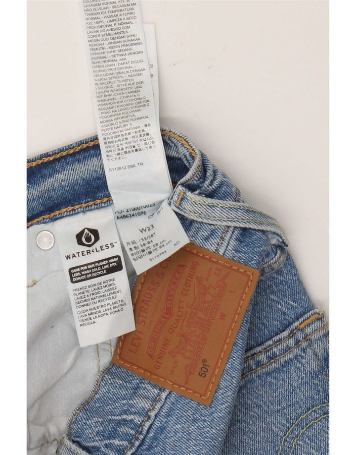 Pantaloni scurți Levi's 501 din denim distressed W23 2XS Bumbac albastru