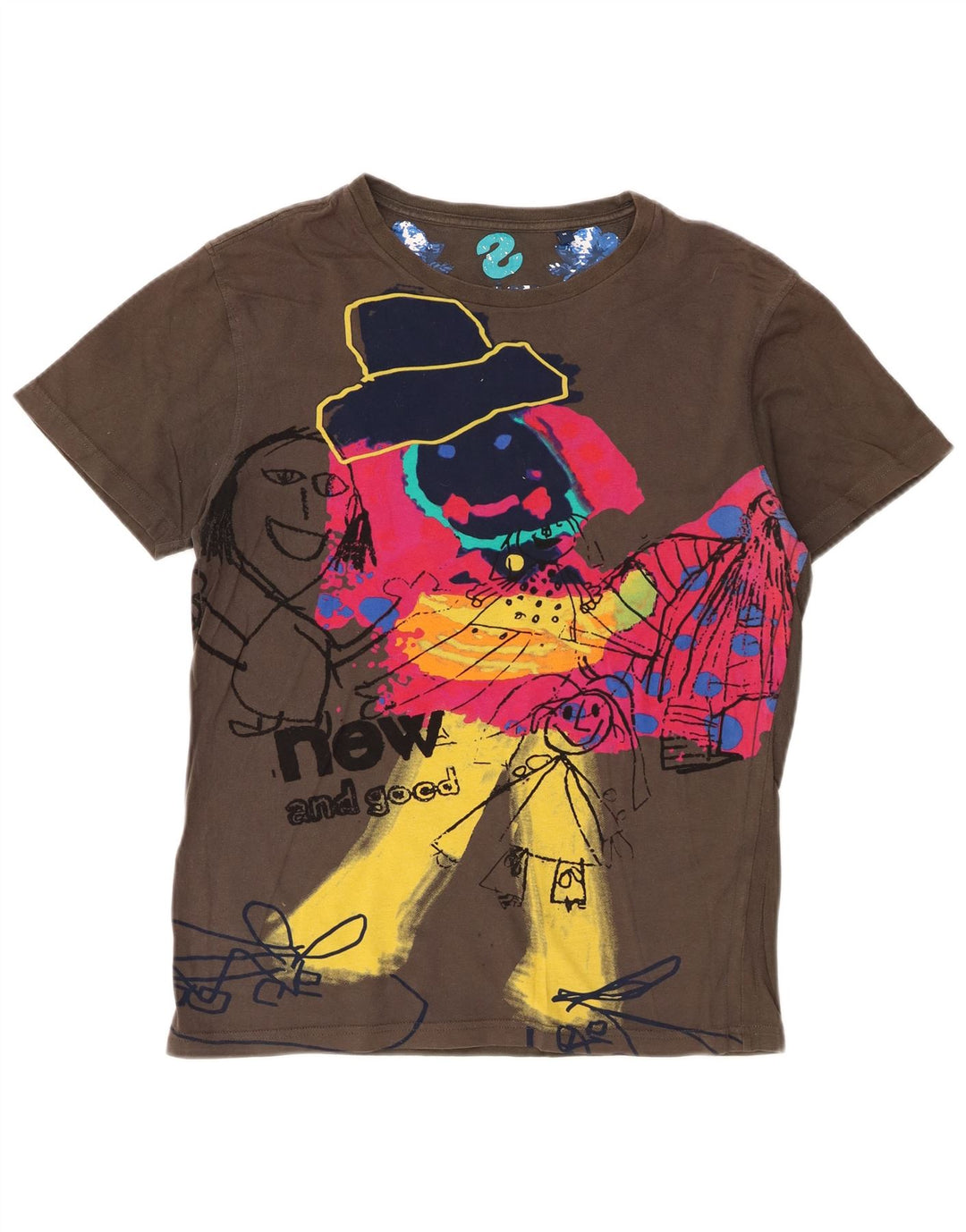 Tricou grafic Desigual pentru bărbați Top Medium Khaki