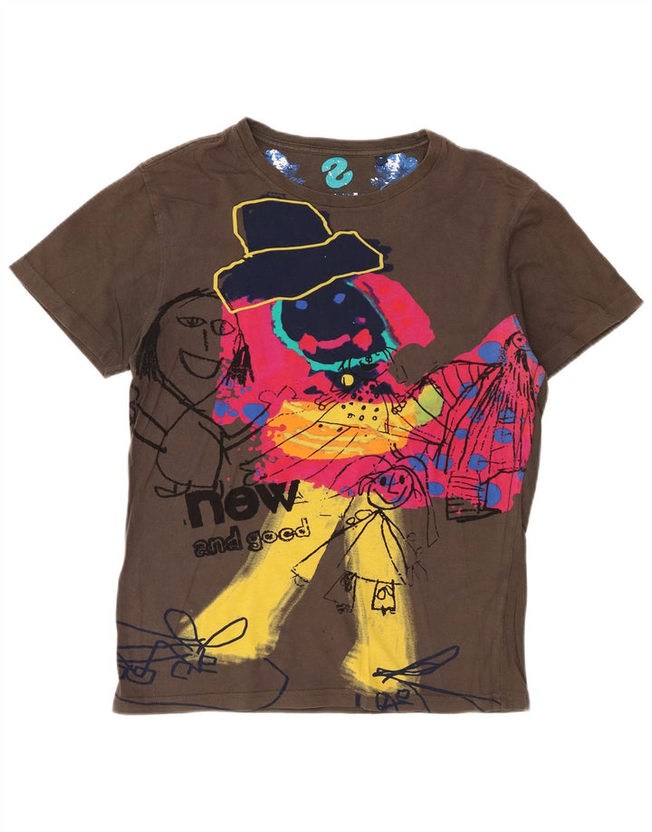 Tricou grafic Desigual pentru bărbați Top Medium Khaki
