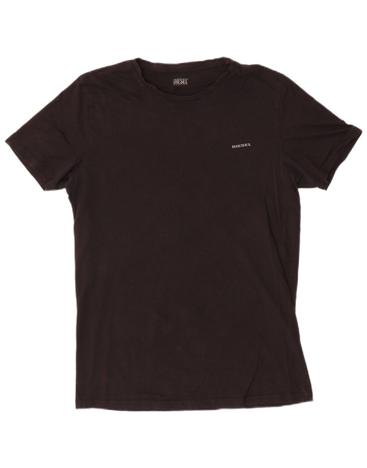 Tricou pentru bărbați Diesel Top mare din bumbac negru