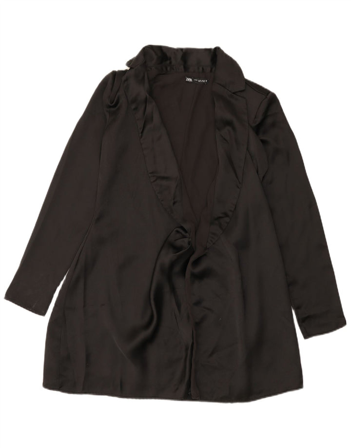 Pardesiu deschis pentru femei Zara UK 6 XS poliester negru