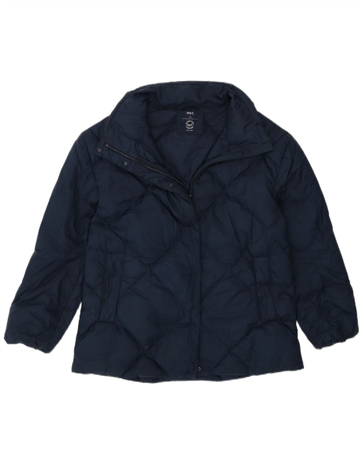 Jachetă căptușită supradimensionată pentru femei Marks & Spencer UK 10 Small Bleumarin