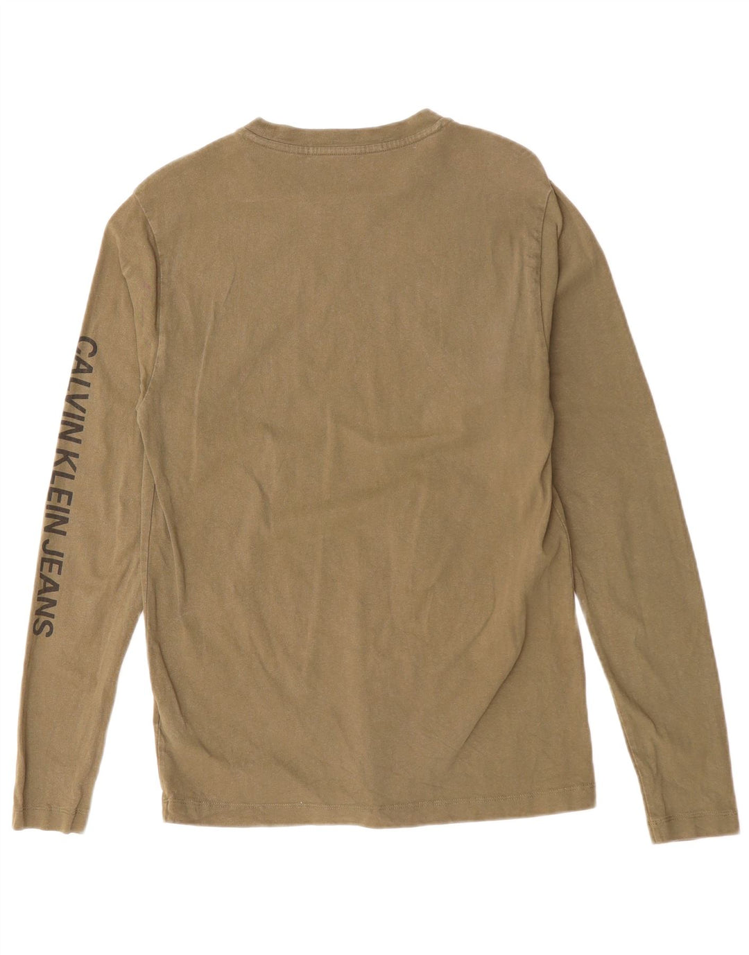 CALVIN KLEIN JEANS Top pentru bărbați cu mânecă lungă din bumbac kaki mic