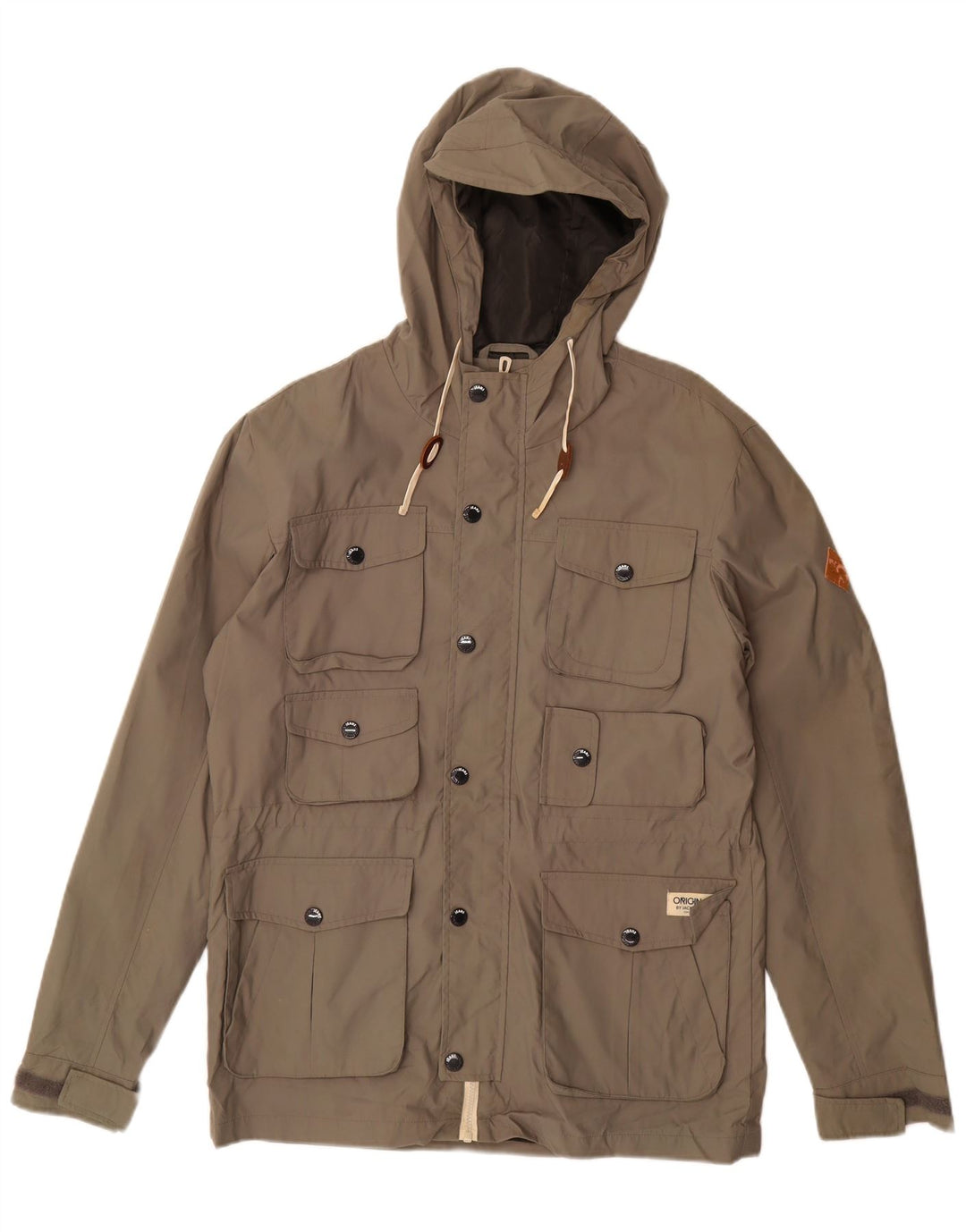 JACK & JONES Jachetă cu glugă pentru bărbați, UK 38, nailon gri mediu