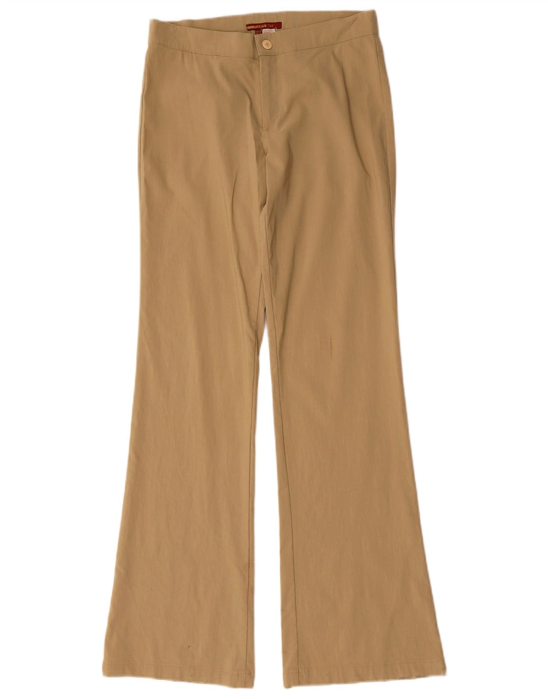 Pantaloni de damă Zara Casual Flare EU 40 Mediu L30 L32 Bej Rayon