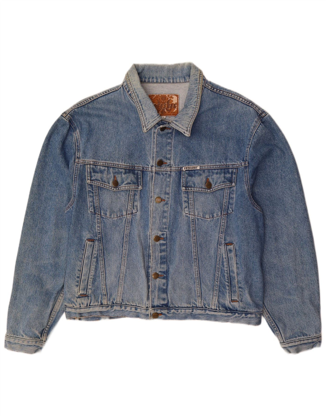 Jachetă de blugi vintage pentru bărbați UK 42 XL, bumbac albastru