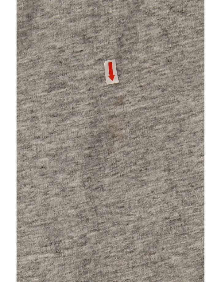 TOMMY HILFIGER Pulover supradimensionat cu capota cu fermoar pentru femei UK 10 Small Gri