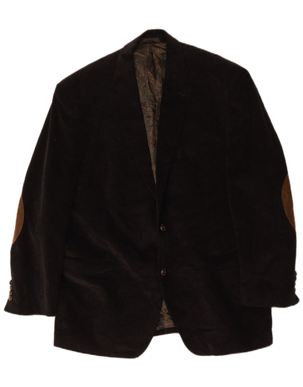 Jachetă pentru bărbați Ralph Lauren din velur cu 2 nasturi, UK 44 XL, bumbac negru