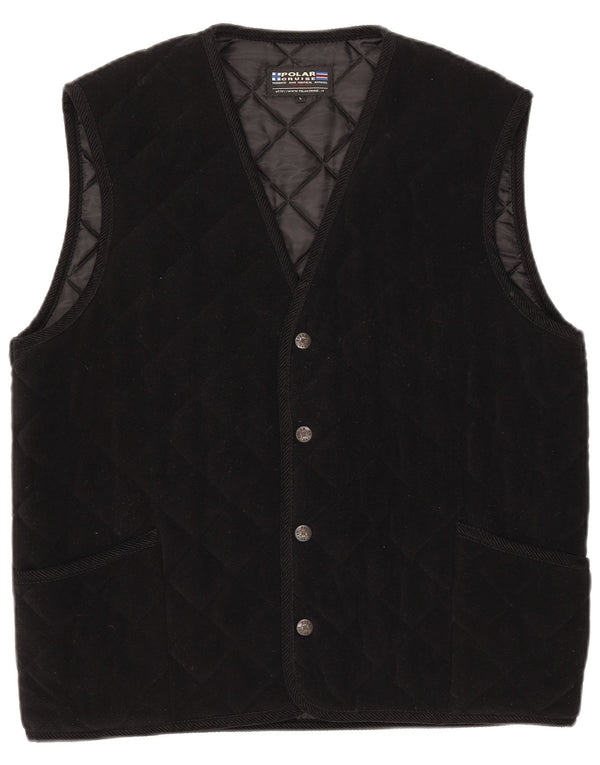Gilet vintage pentru bărbați matlasat UK 40 Large Black