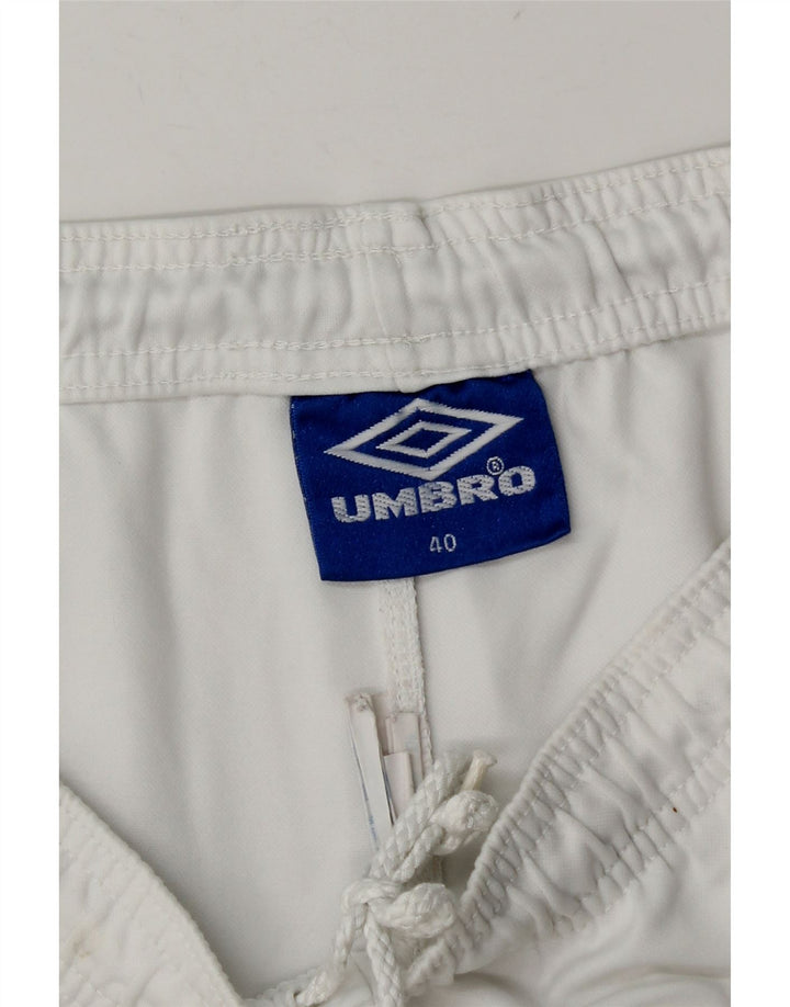 Pantaloni scurți sport Umbro pentru bărbați XL, alb, poliester
