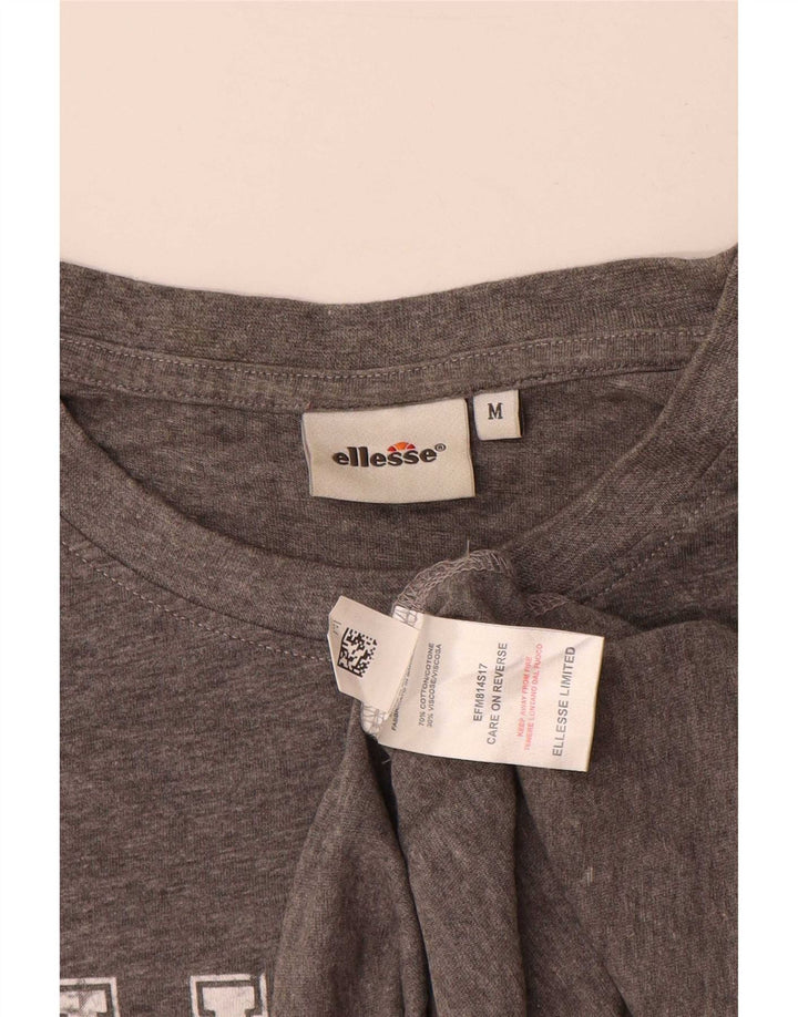 Tricou cu grafică pentru bărbați Ellesse Top din bumbac cu pete gri mediu