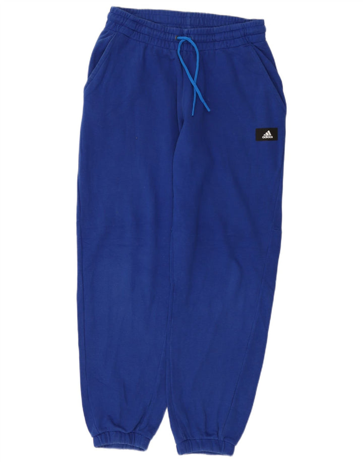 Pantaloni de trening cu grafică Adidas pentru bărbați Pantaloni de jogging, bumbac albastru mediu