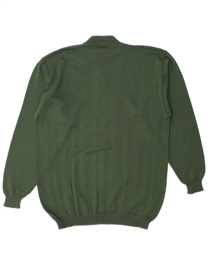 Pulover vintage pentru bărbați cu gât țestoasă, mare, verde