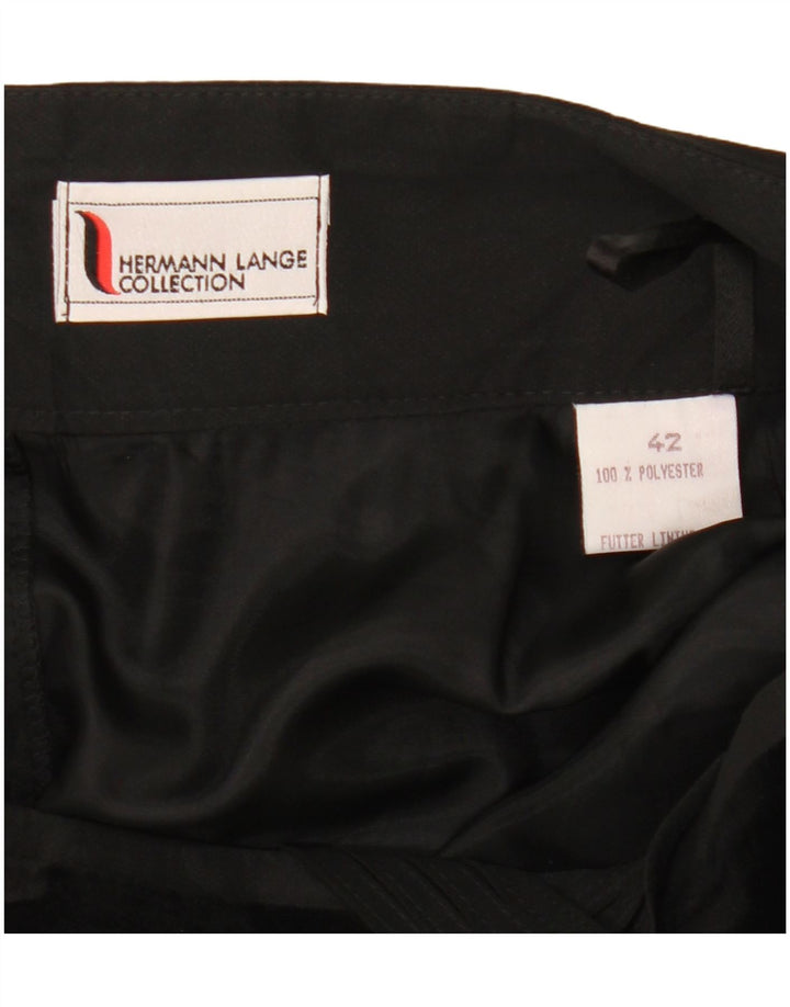 Fustă A-Line pentru femei Hermann Lange IT 42 Medium W30 Poliester negru