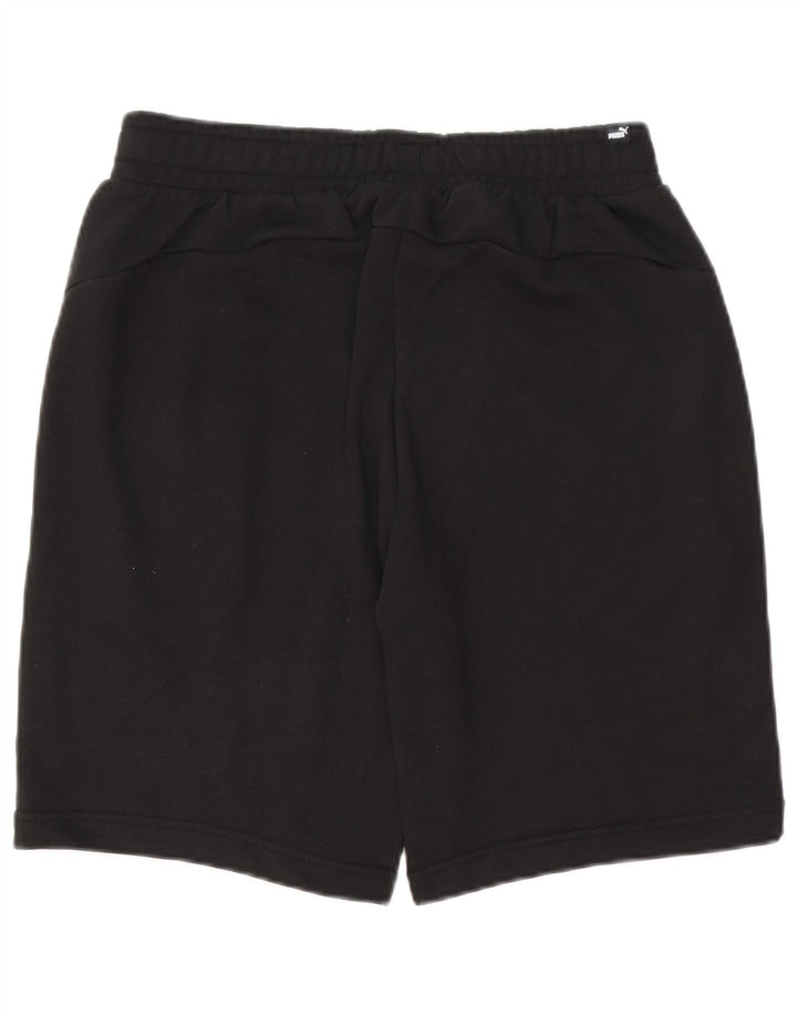 Pantaloni scurți sport Puma pentru bărbați, bumbac mediu negru