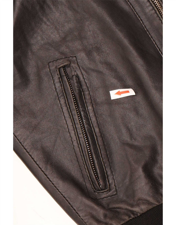 C.D.P. Jachetă de piele pentru bărbați IT 46 Small Black