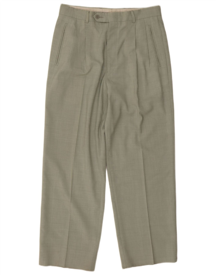 Pantaloni de costum vintage pentru bărbați L30 L27 verde