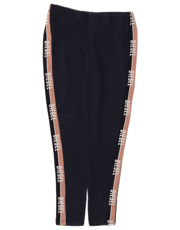 Leggings crop grafic pentru femei Diesel UK 12 Medium Bleumarin Colorblock