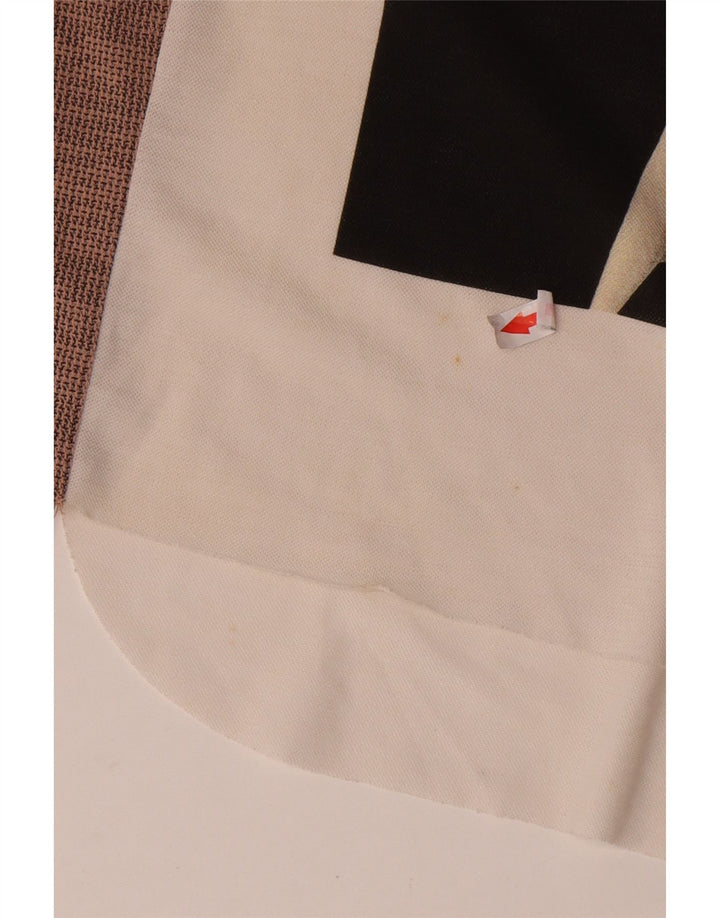 Top cu grafic supradimensionat pentru femei Zara, cu mâneci 3/4 UK 10, mic, alb