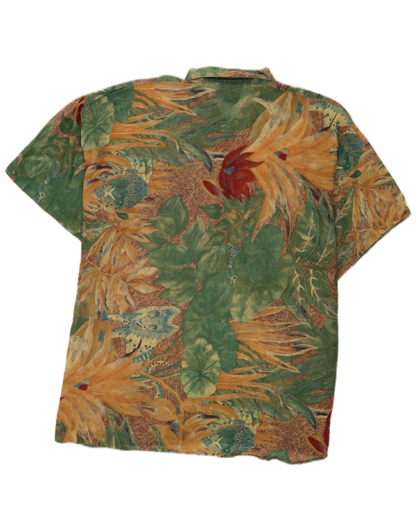 Cămașă vintage cu mânecă scurtă pentru bărbați IT 54 XL Multicolor Floral