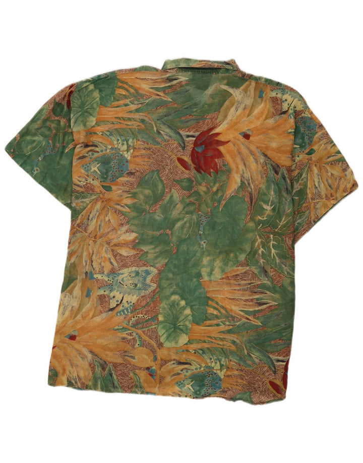 Cămașă vintage cu mânecă scurtă pentru bărbați IT 54 XL Multicolor Floral