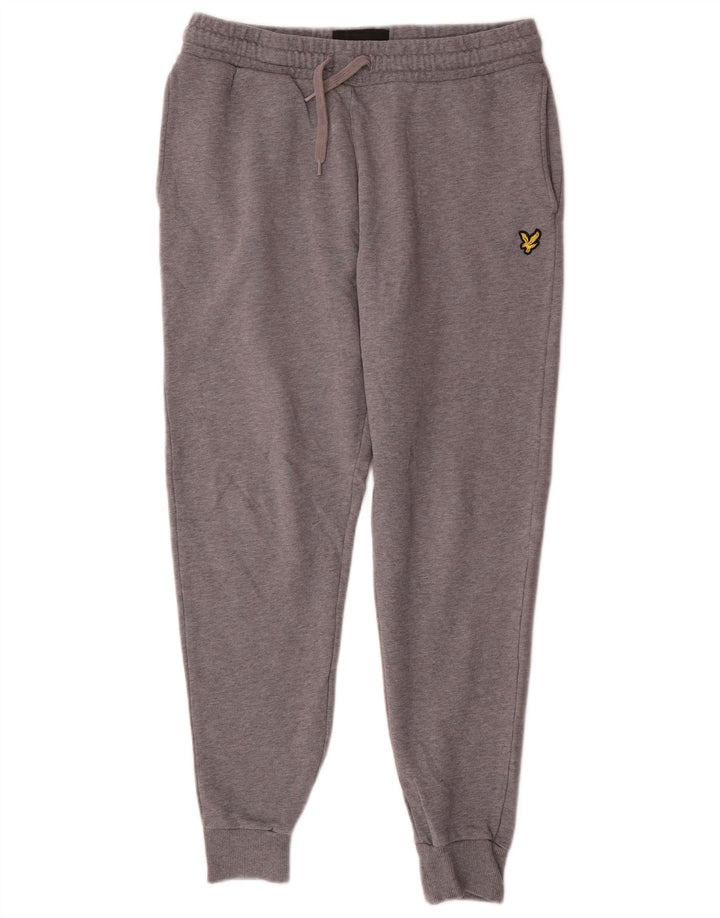 Pantaloni de trening pentru bărbați Lyle & Scott Pantaloni de jogging din bumbac cu pete gri mediu