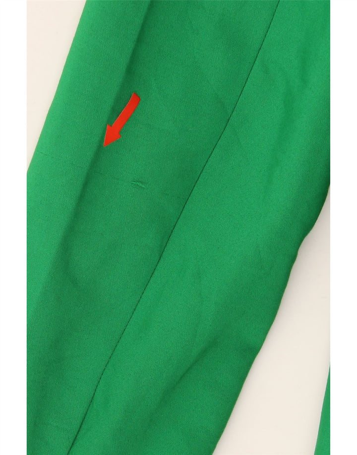 Jachetă pentru femei Zara Crop 1 Button Blazer UK 18 XL Poliester verde