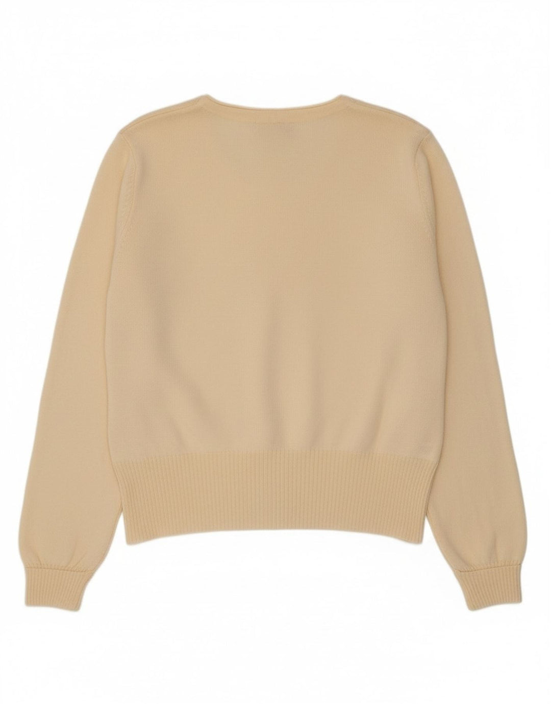 Pulover Cardigan Vintage pentru Femei EU 40/42 Mediu Lână Alb Murat