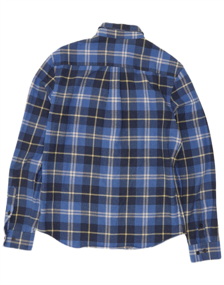 Cămașă pentru bărbați Penguin Heritage Fit Slim Flannel Bumbac cu carouri albastru mediu