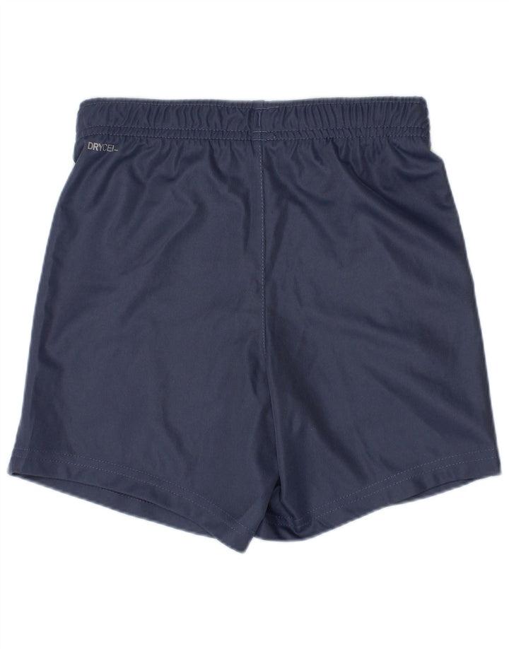Pantaloni scurți sport Puma pentru băieți 5-6 ani, albastru bleumarin, poliester color bloc