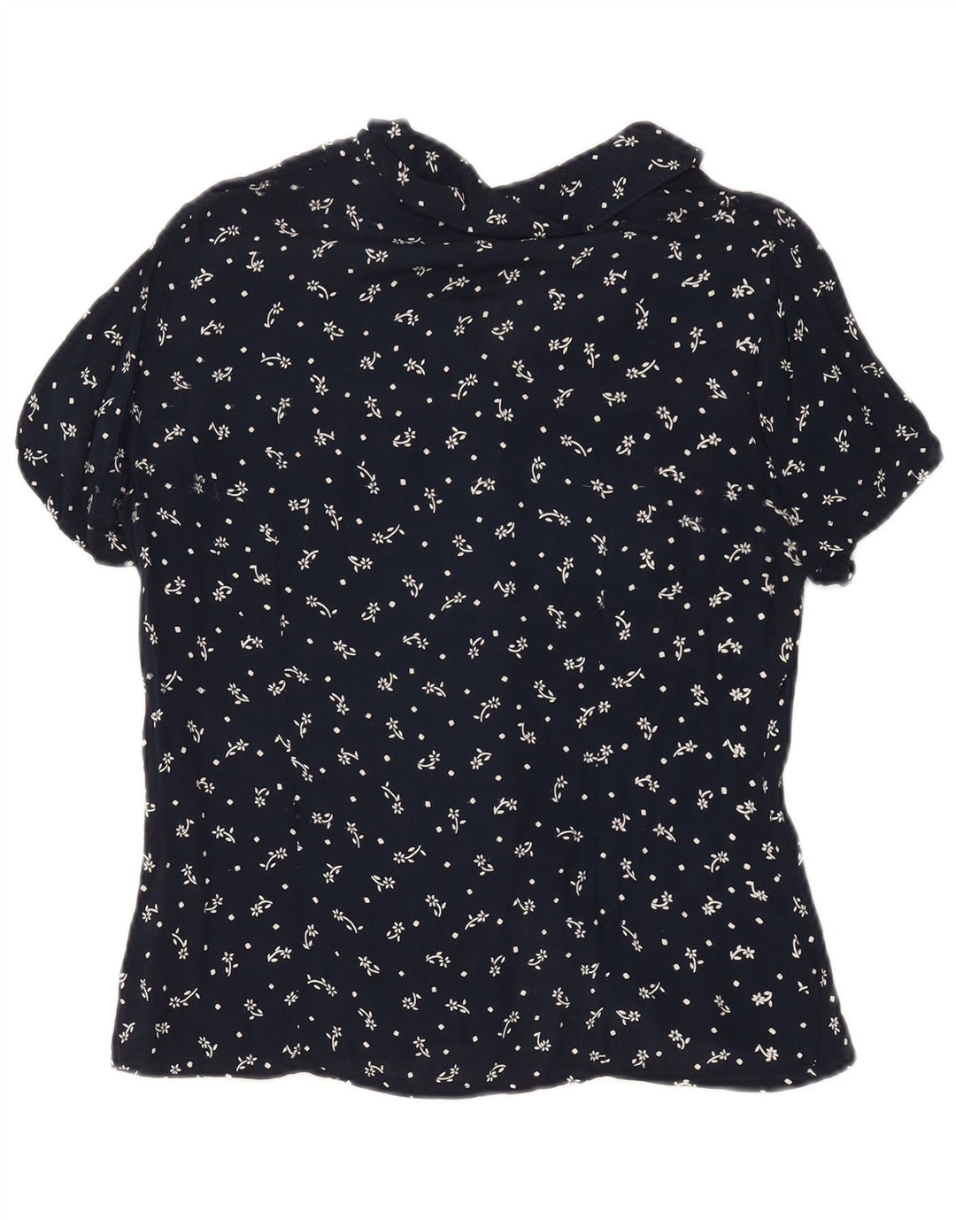 Bluză cămașă cu mânecă scurtă pentru femei Express IT 44 Medium Bleumarin Floral