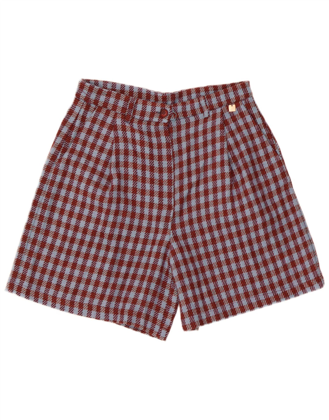 Pantaloni scurți casual vintage pentru femei IT 42 Medium W28 Burgundy Houndstooth