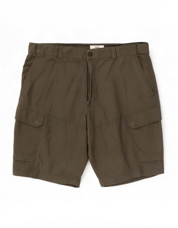 Pantaloni scurți cargo pentru bărbați Marks & Spencer W40 XL bumbac kaki