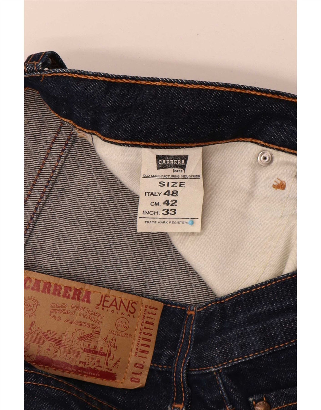 Blugi drepti pentru bărbați Carrera IT 48 Medium L33 L34 Bumbac bleumarin