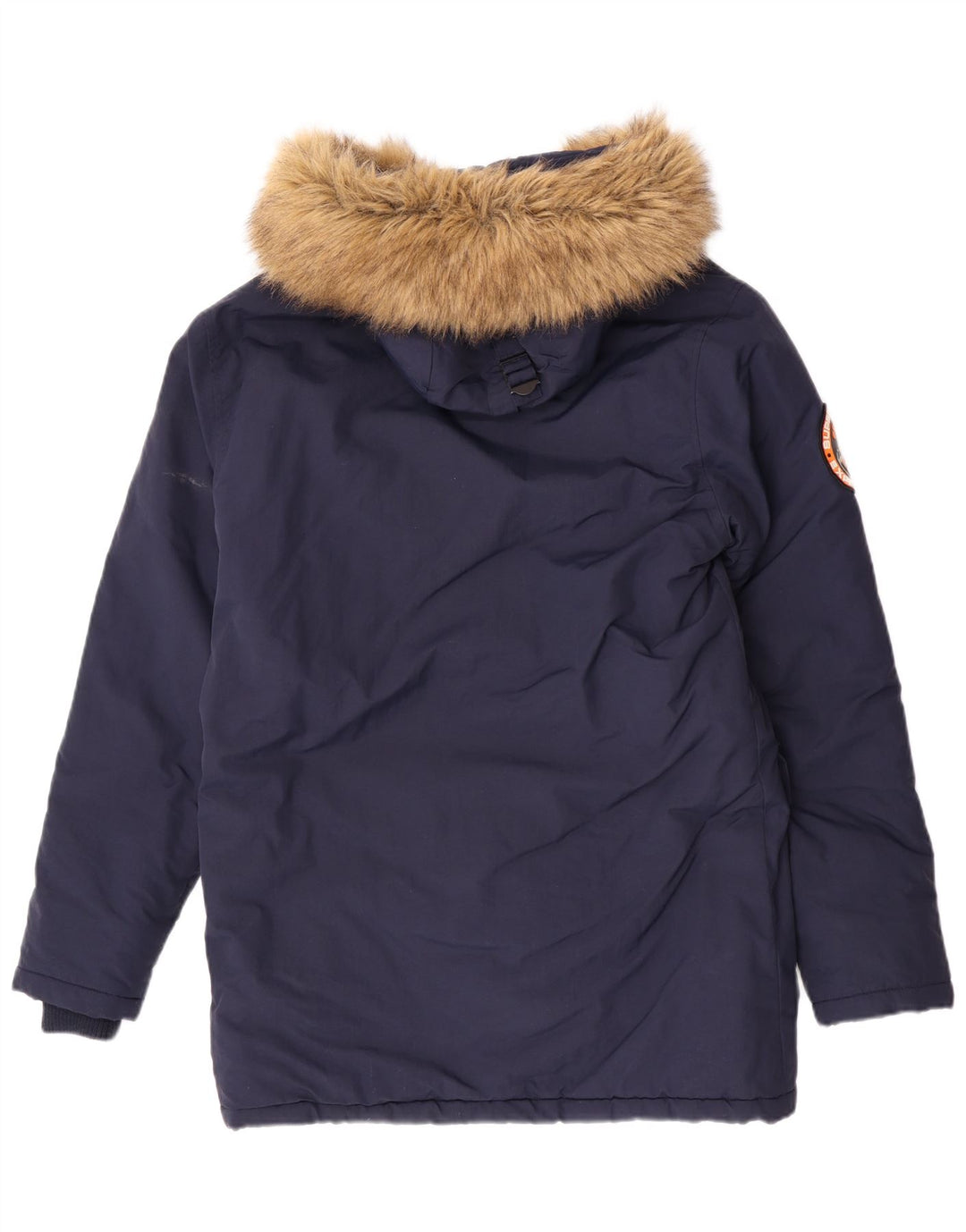 Jachetă parka cu glugă Superdry pentru bărbați Marea Britanie 38 nailon mediu bleumarin