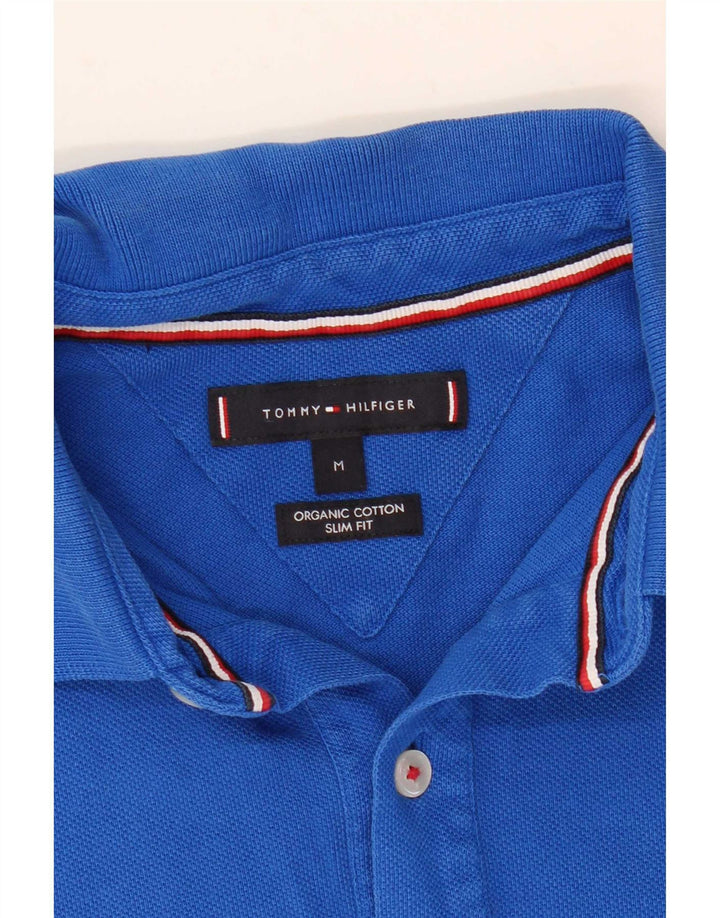 Cămașă polo pentru bărbați Tommy Hilfiger Slim Fit, cu dungi albastre medii