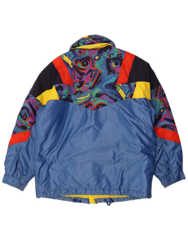 Jachetă de schi Fila pentru bărbați, cu glugă, ajustată, UK 36, albastru, color block